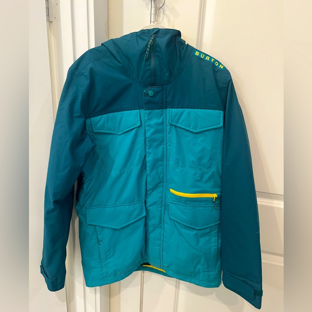 Burton Teal and Yellow Ski Jacket